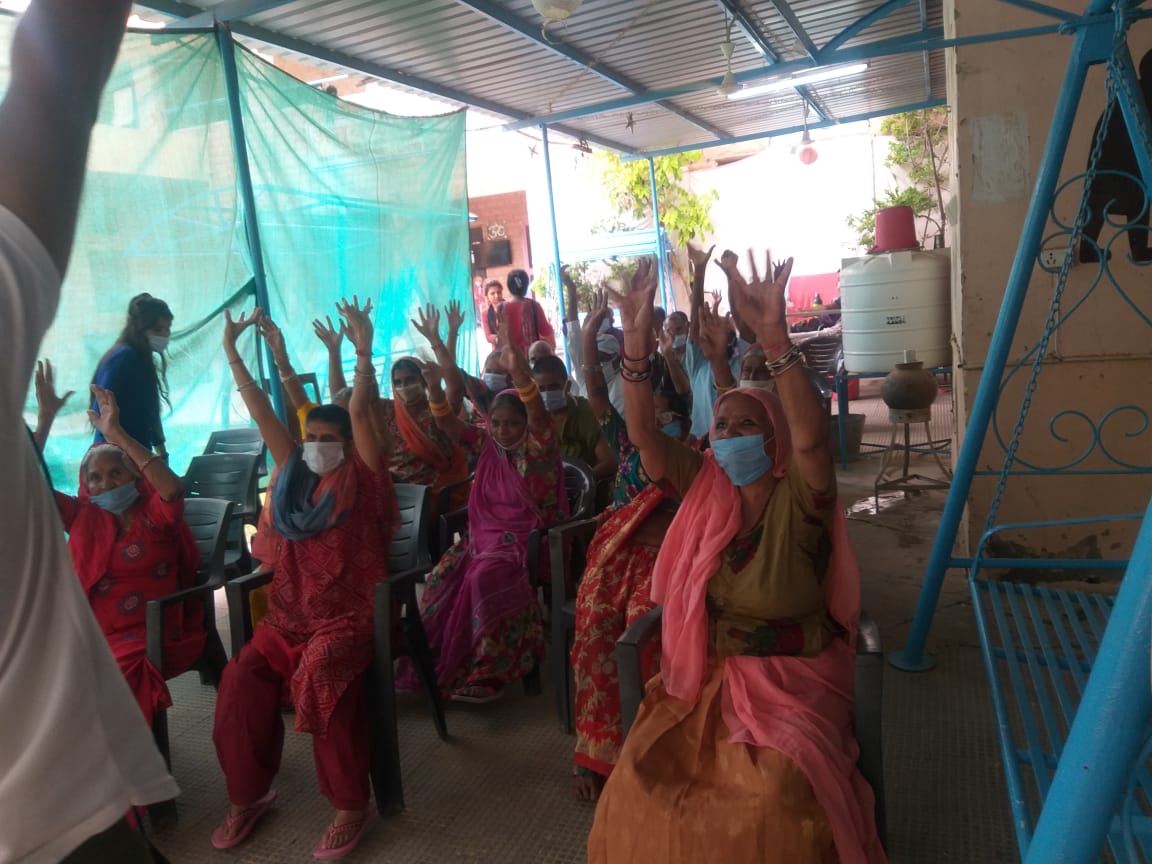 Special Yoga Session Organised At Old Age Home